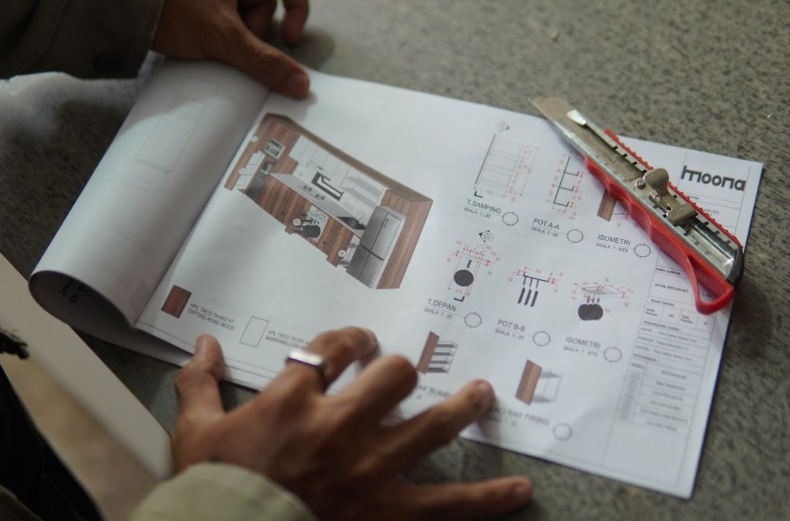 Gambar kerja kitchen set Moona